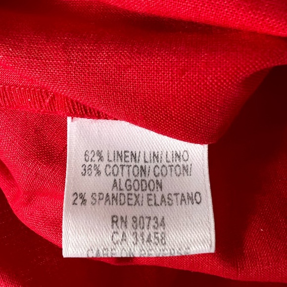 BCBG Max Azria Red A-Line Skirt with Ribbon Belt - Picture 2 of 6